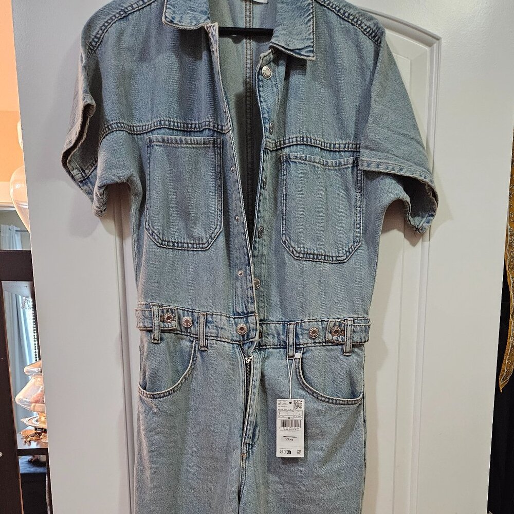 MANGO jean jumpsuit